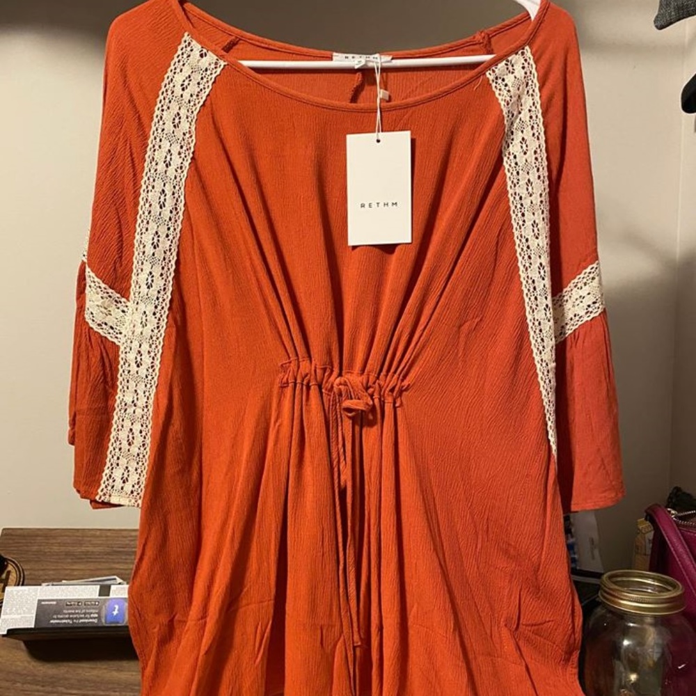 Rethm Orange Long Sleeve Top
